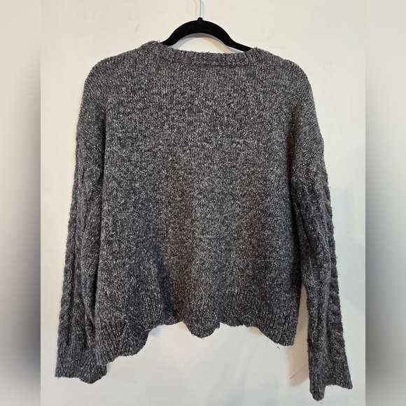 Lucky Brand Charcoal Cable Knit Slouchy Sweater. Excellent Condition. - Picture 5 of 8